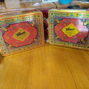 Two 1990's Whitman Candies Cloisonne Tin Boxes